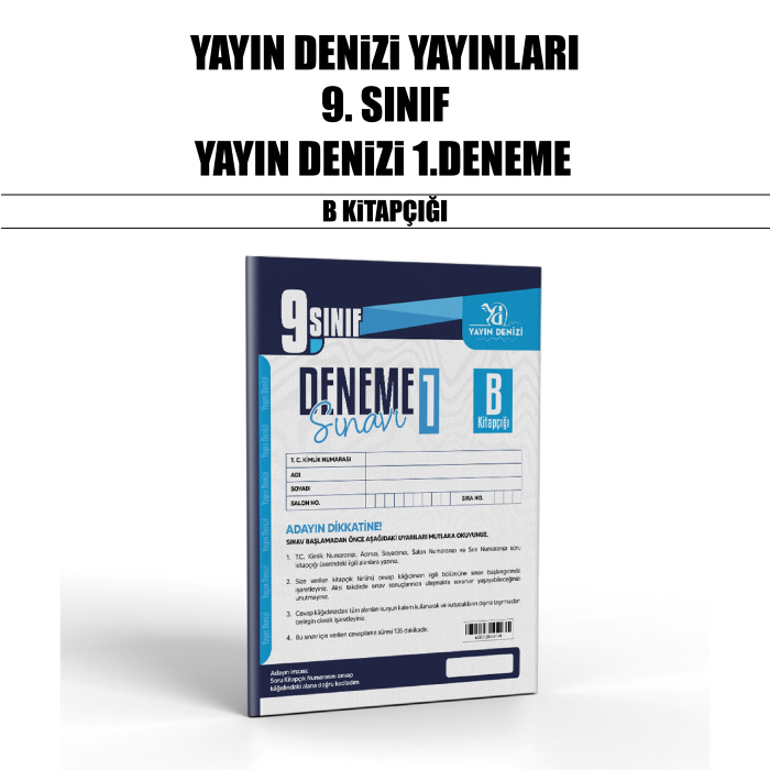 YDENİZİ 09.SINIF DENEME TARAMA SINAVI 1-B - 25-26
